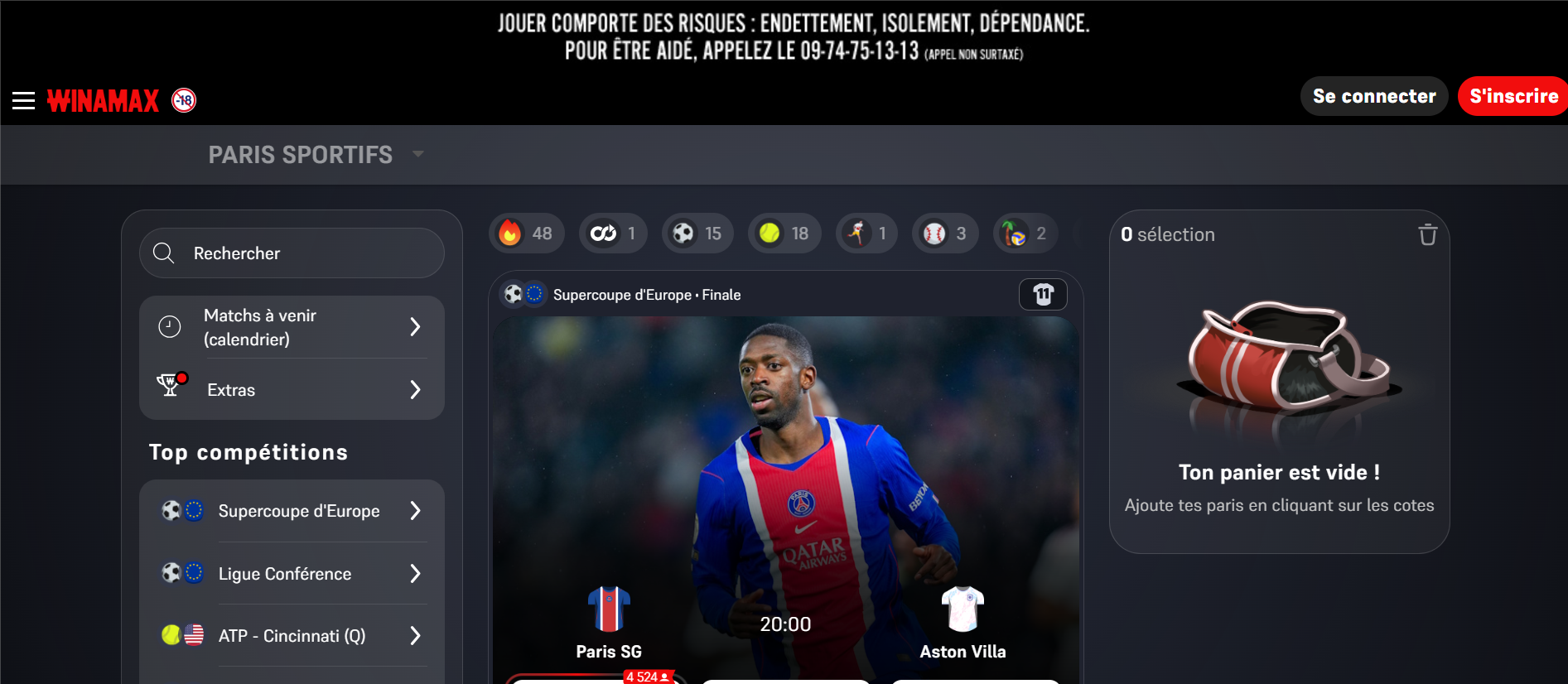 Winamax casino en ligne